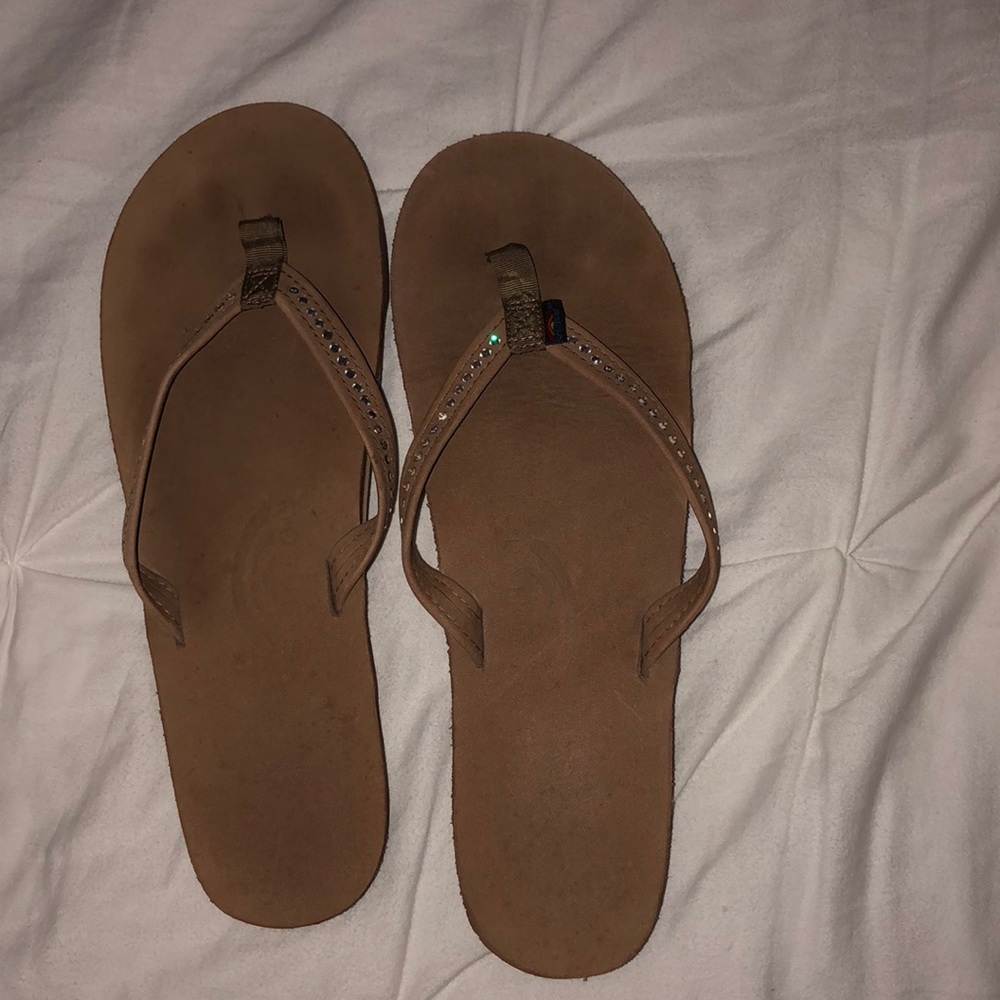 swarovski crystal rainbow sandals